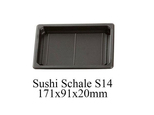 Sushi Schale S14 inklusive Deckel 171x91x20mm