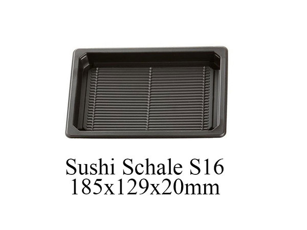 Sushi Schale S16 inklusive Deckel 185x129x20mm