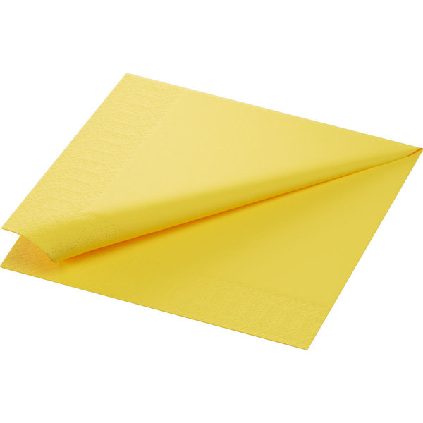 Tissue-Serviette 40 x 40 cm Gelb 3-lagig
