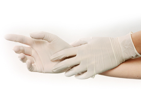 Latex-Handschuhe-L-gepudert