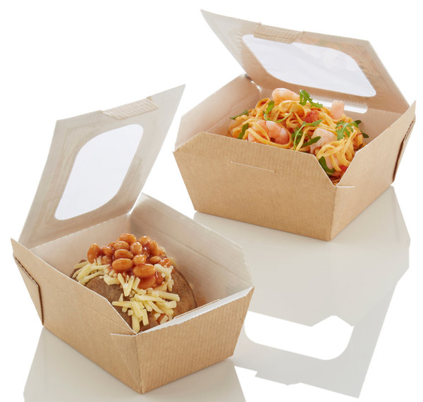 Food to go Box medium mit Fenster - HBCP0005