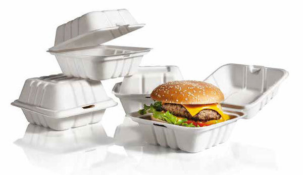 Bio Burger Box aus Zuckerrohr 15x15 cm